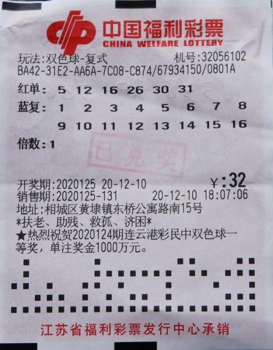双色球2019年第021期开奖结果揭晓，幸运号码揭晓，梦想照进现实