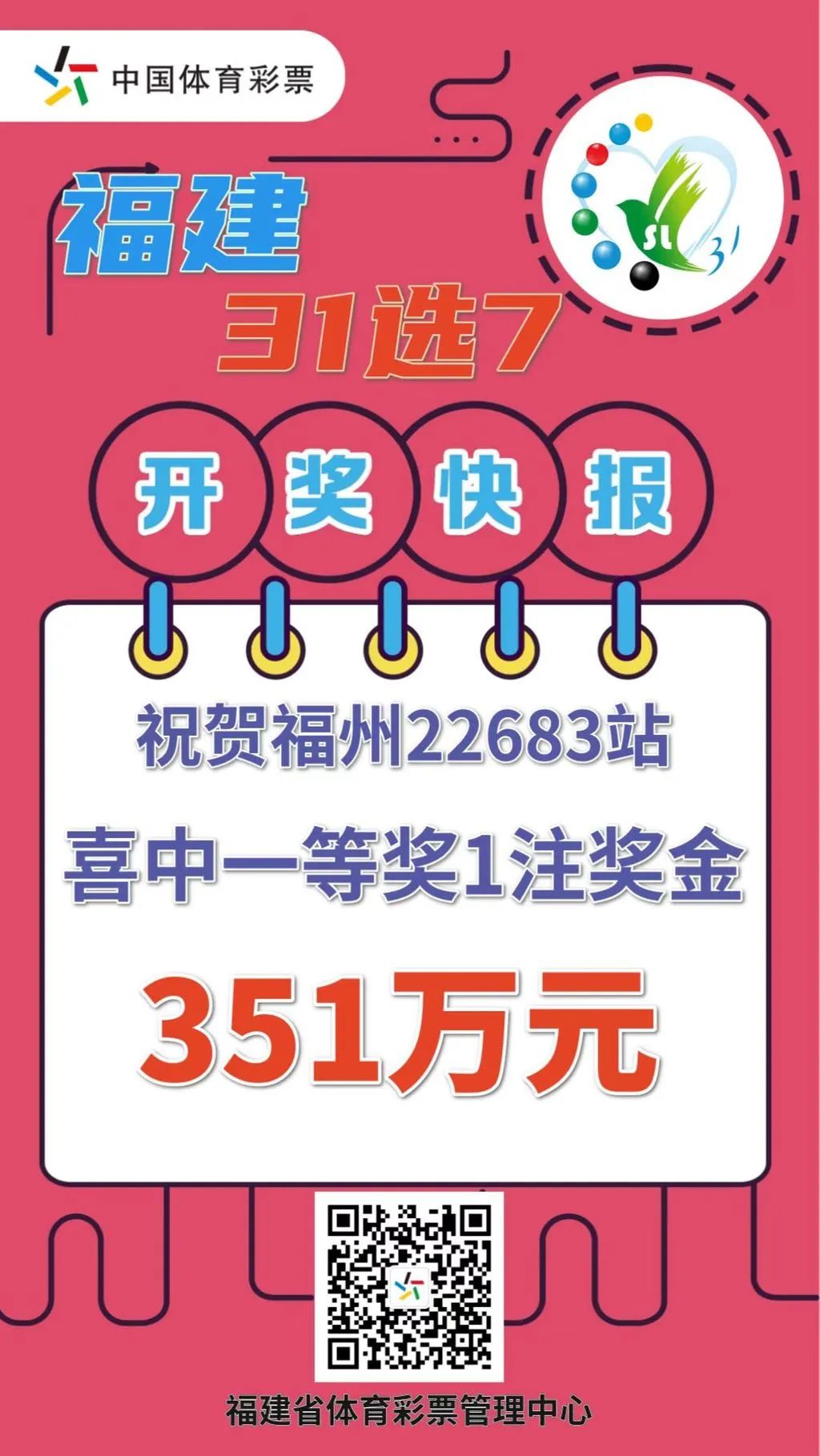 福建体彩31选7今日开奖结果揭晓，幸运儿或将诞生