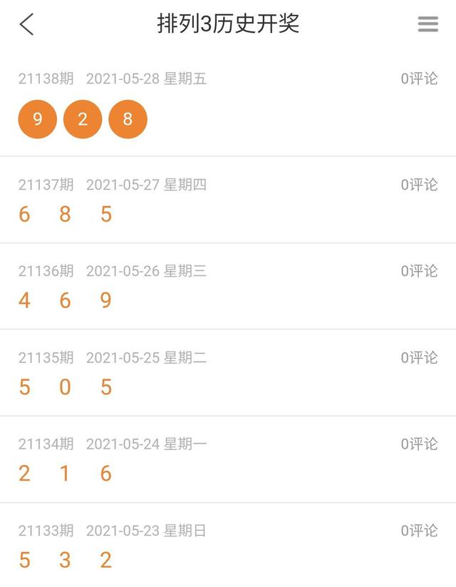 今日排列五历史开奖结果揭秘