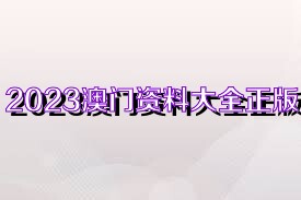 2023澳门精准正版资料大全完整版